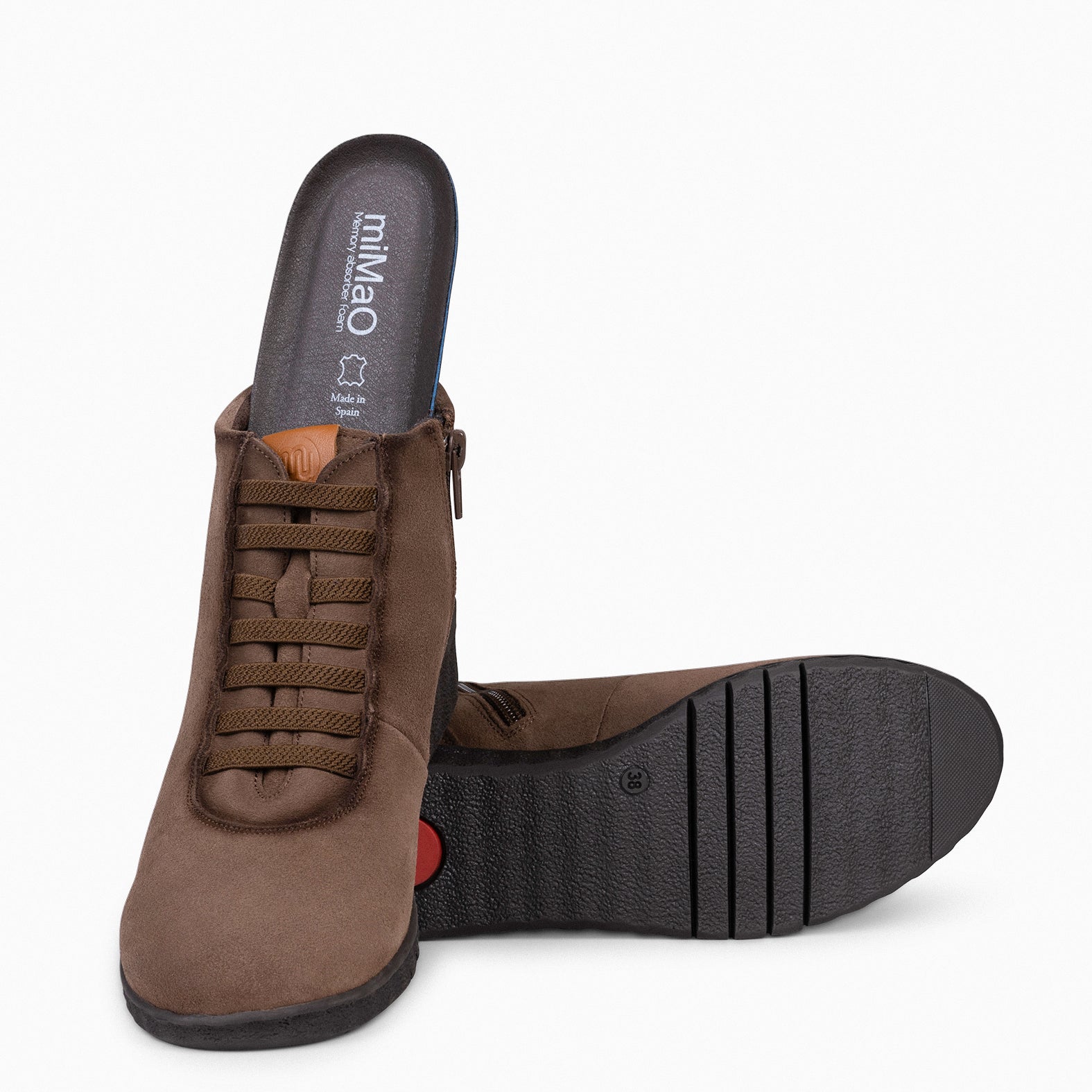 FLEXY - Zapatillas TAUPE abotinadas - miMaO ®