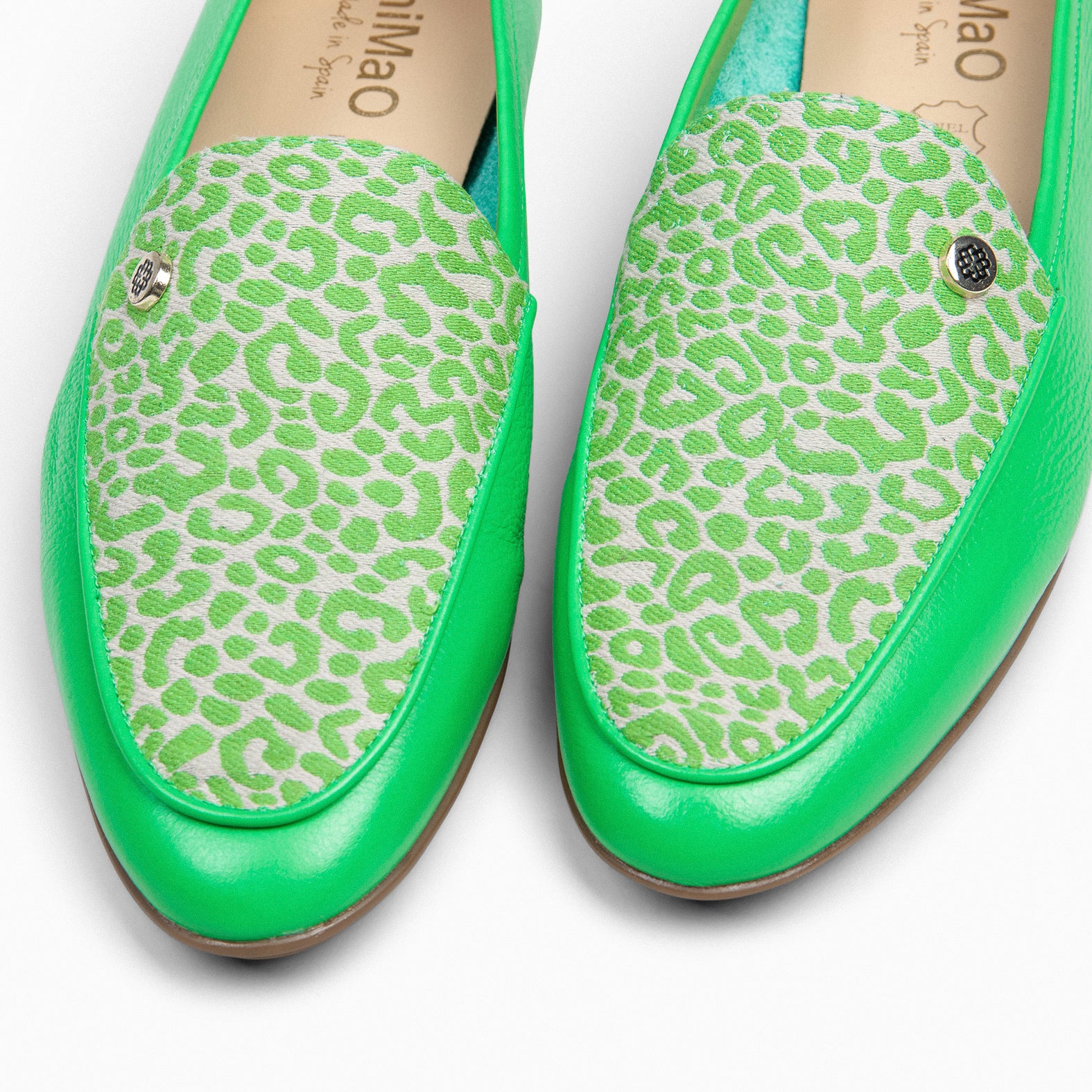 STYLE SAUVAGE - Mocassins à talon bas VERT