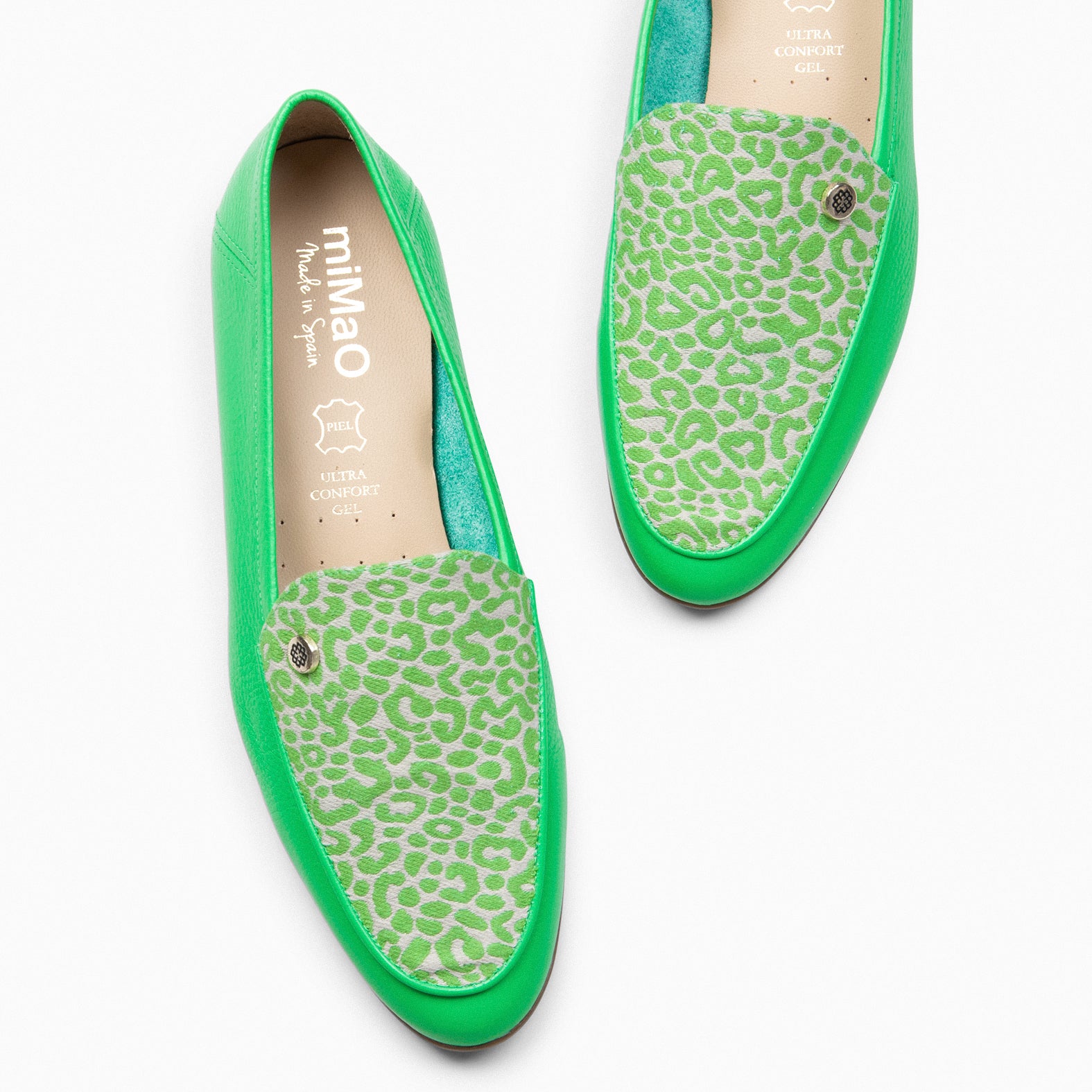 STYLE SAUVAGE - Mocassins à talon bas VERT