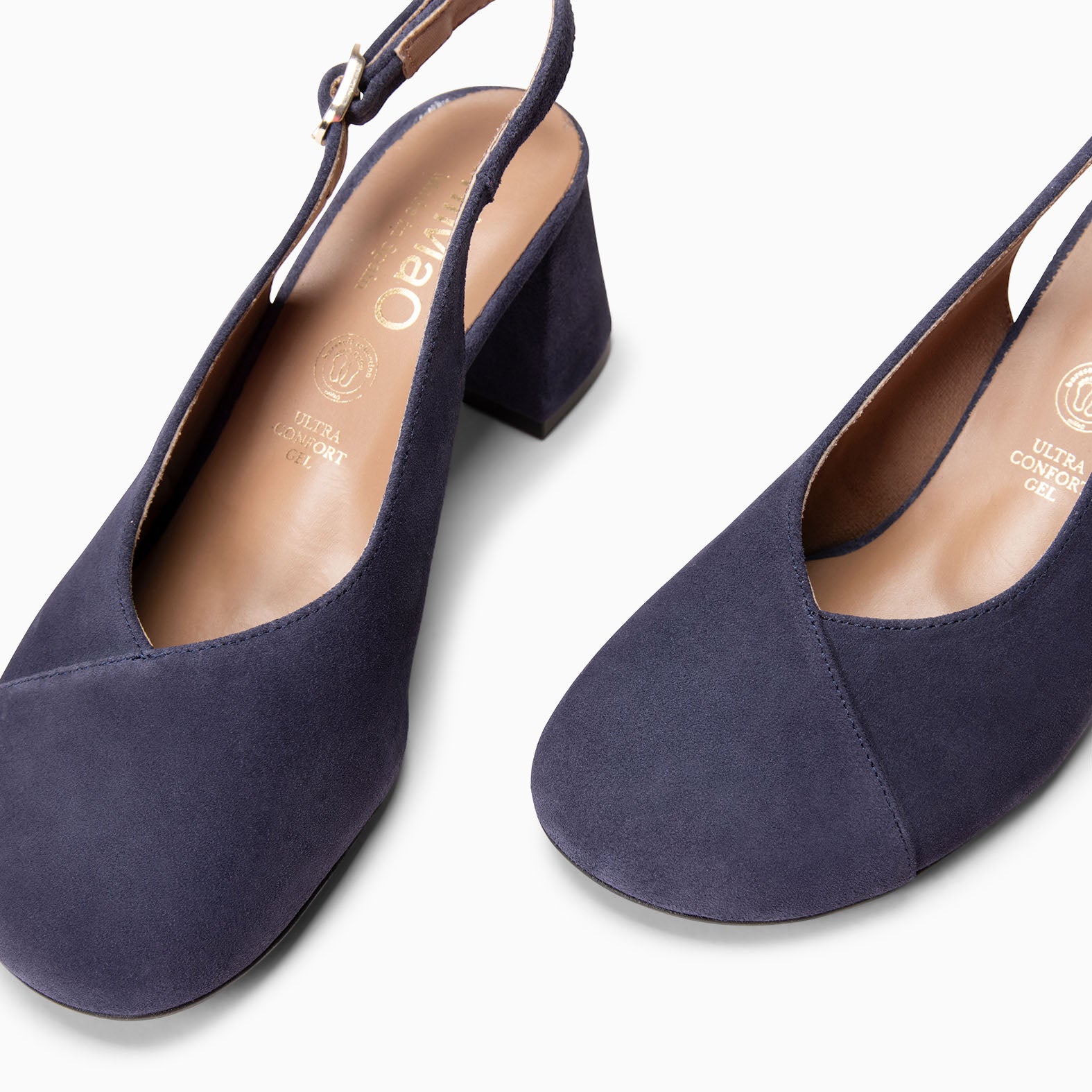 VEGA - Zapato de tacón ancho destalonado MARINO - miMaO ®