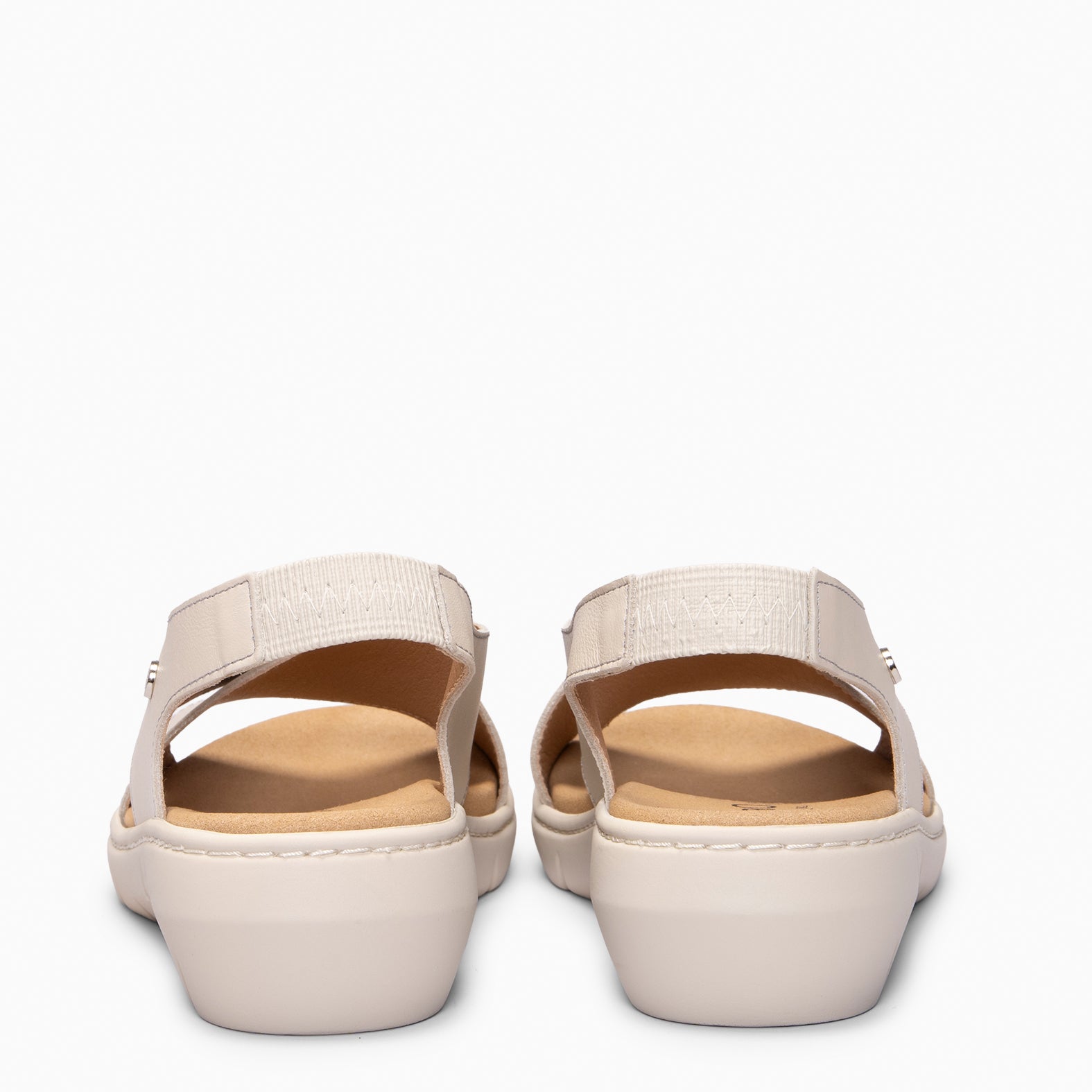 LUPÉ - Sandalias destalonadas con plantilla extraíble BEIGE