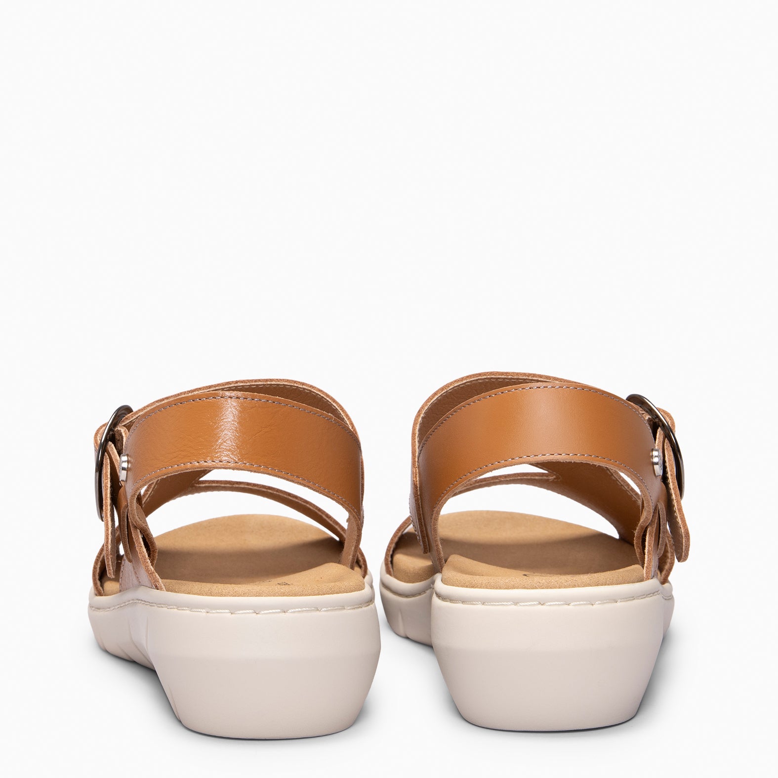 NATURA - CAMEL SANDALS WITH REMOVABLE INSOLE