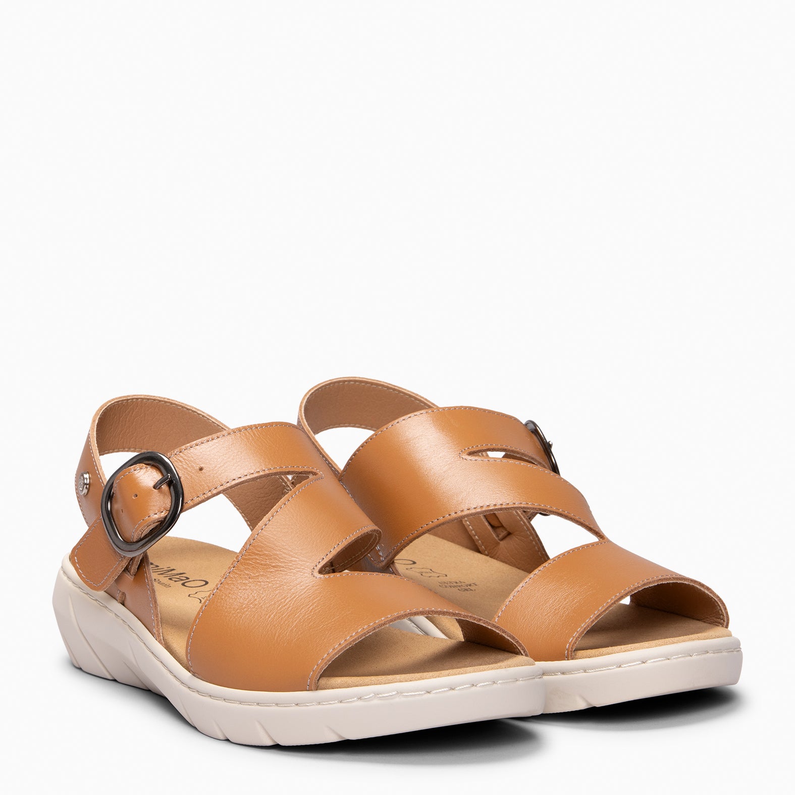 NATURA - Sandalias con plantilla Extraíble CAMEL