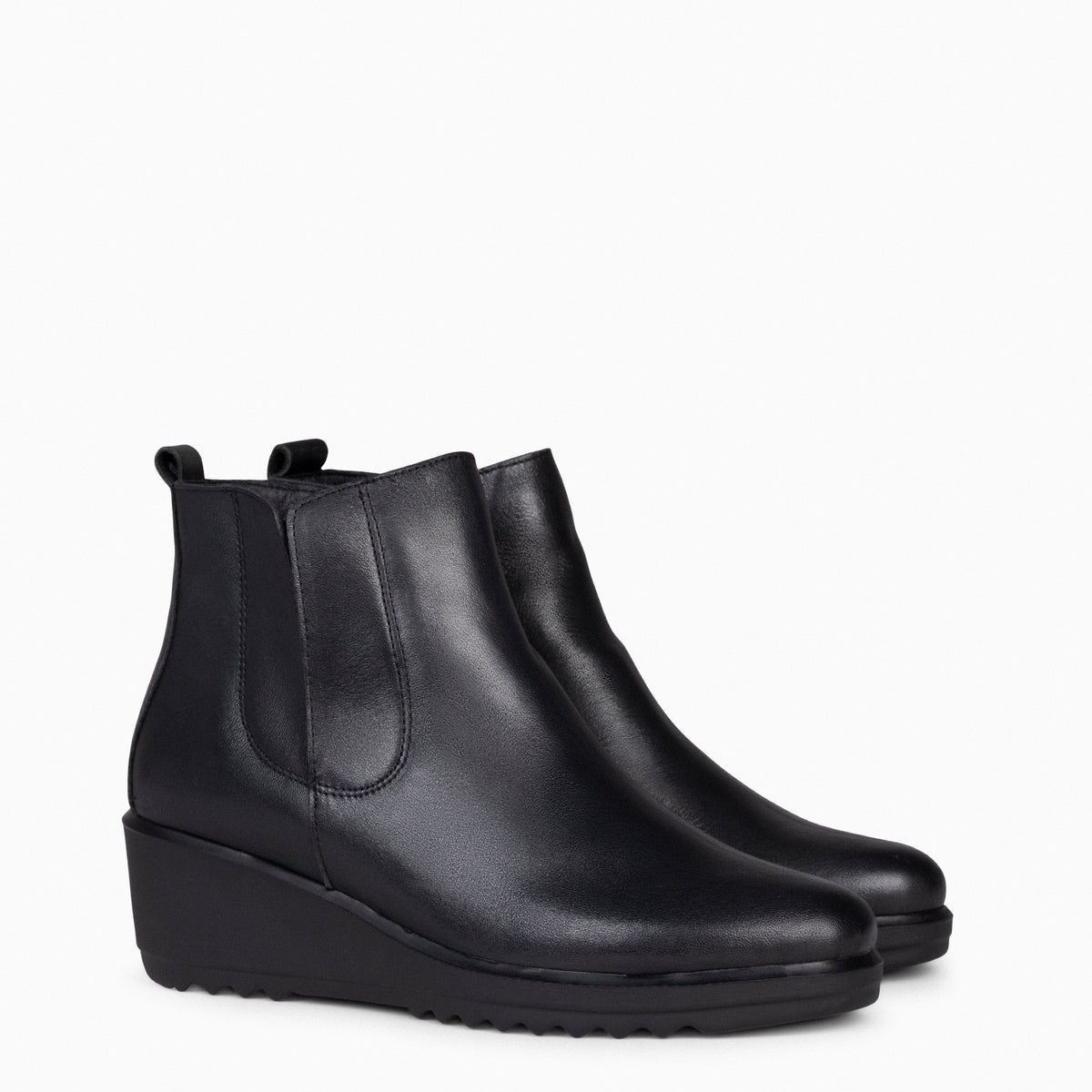 CARLI - Botines cuña mujer NEGRO