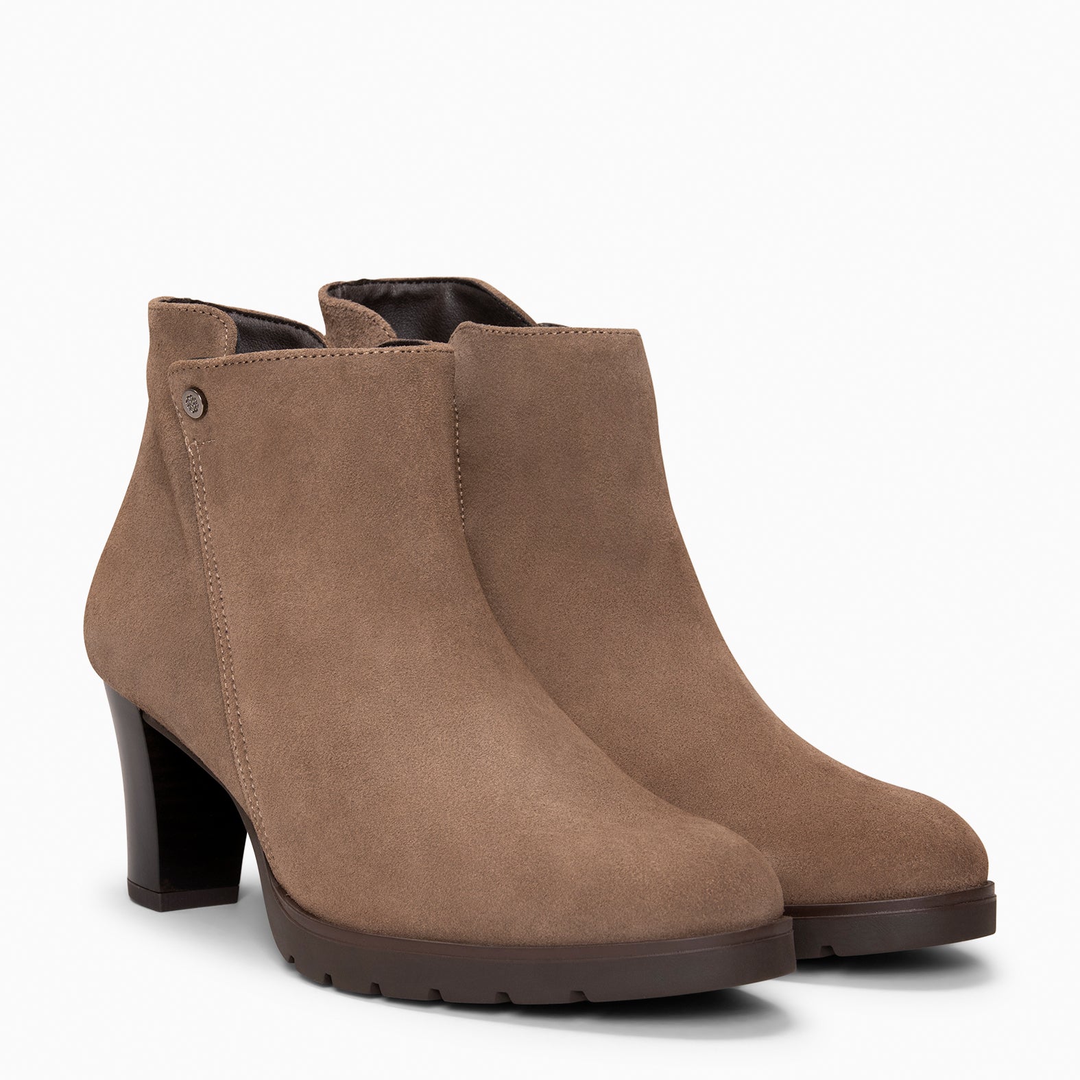 PRAGA - Botines TAUPE con tacón - miMaO ®