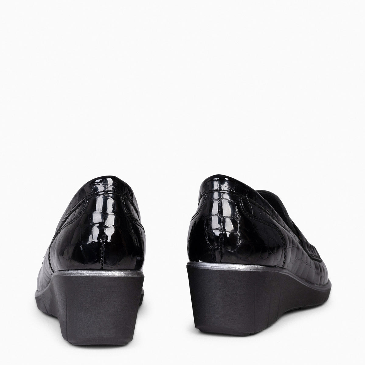 BORLAS COCO - Mocasín borlas mujer NEGRO