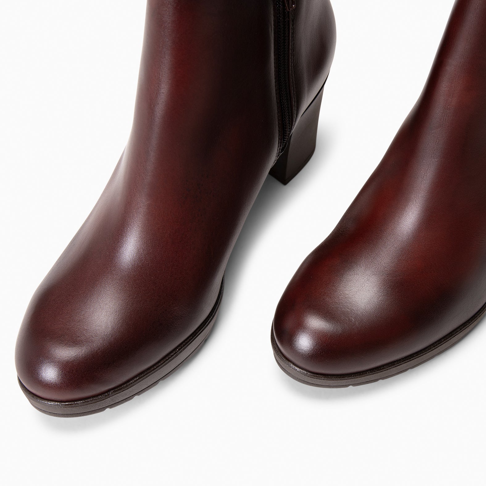 SABRINA – Botin de tacón alto con elástico lateral MARRON - miMaO ®