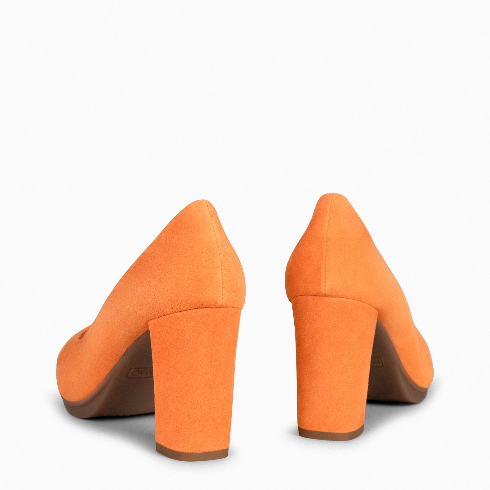 URBAN – Zapatos de tacón alto de ante NARANJA - miMaO ®