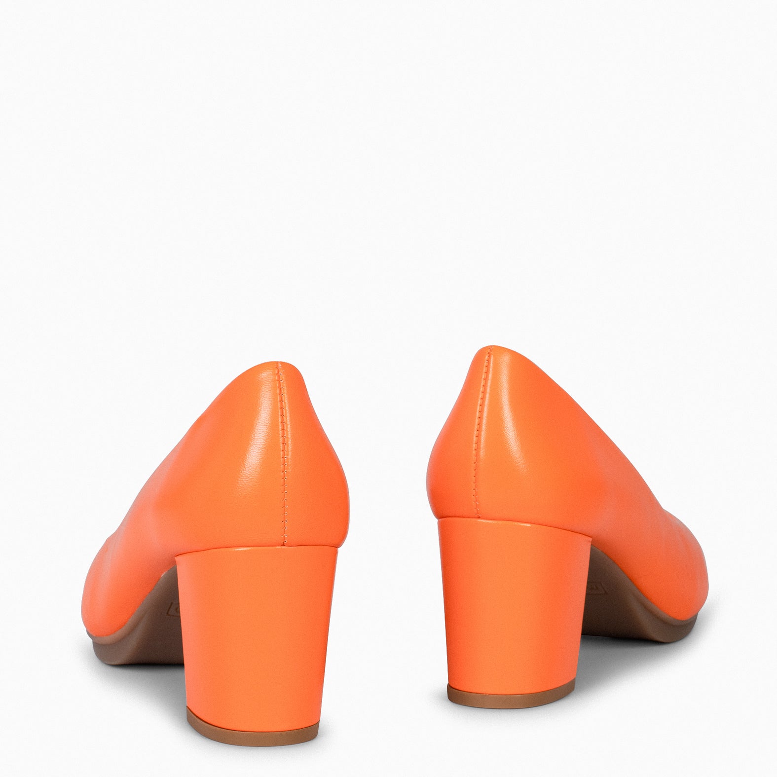 URBAN S SALON – ORANGE nappa leather mid heel