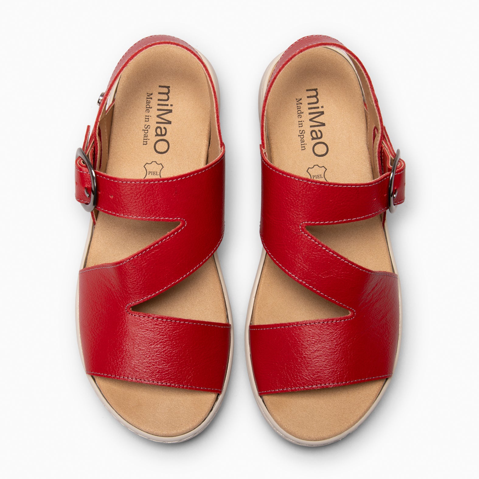 NATURA - RED SANDALS WITH REMOVABLE INSOLE