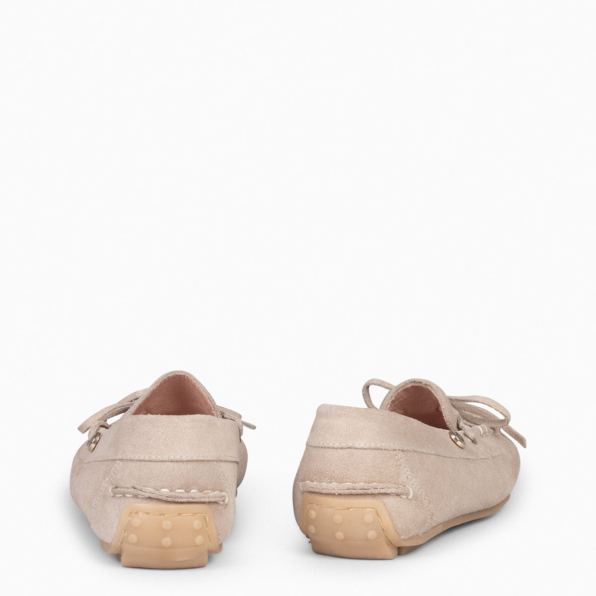 LAZO - Mocasines planos de mujer con plantilla extraíble BEIGE