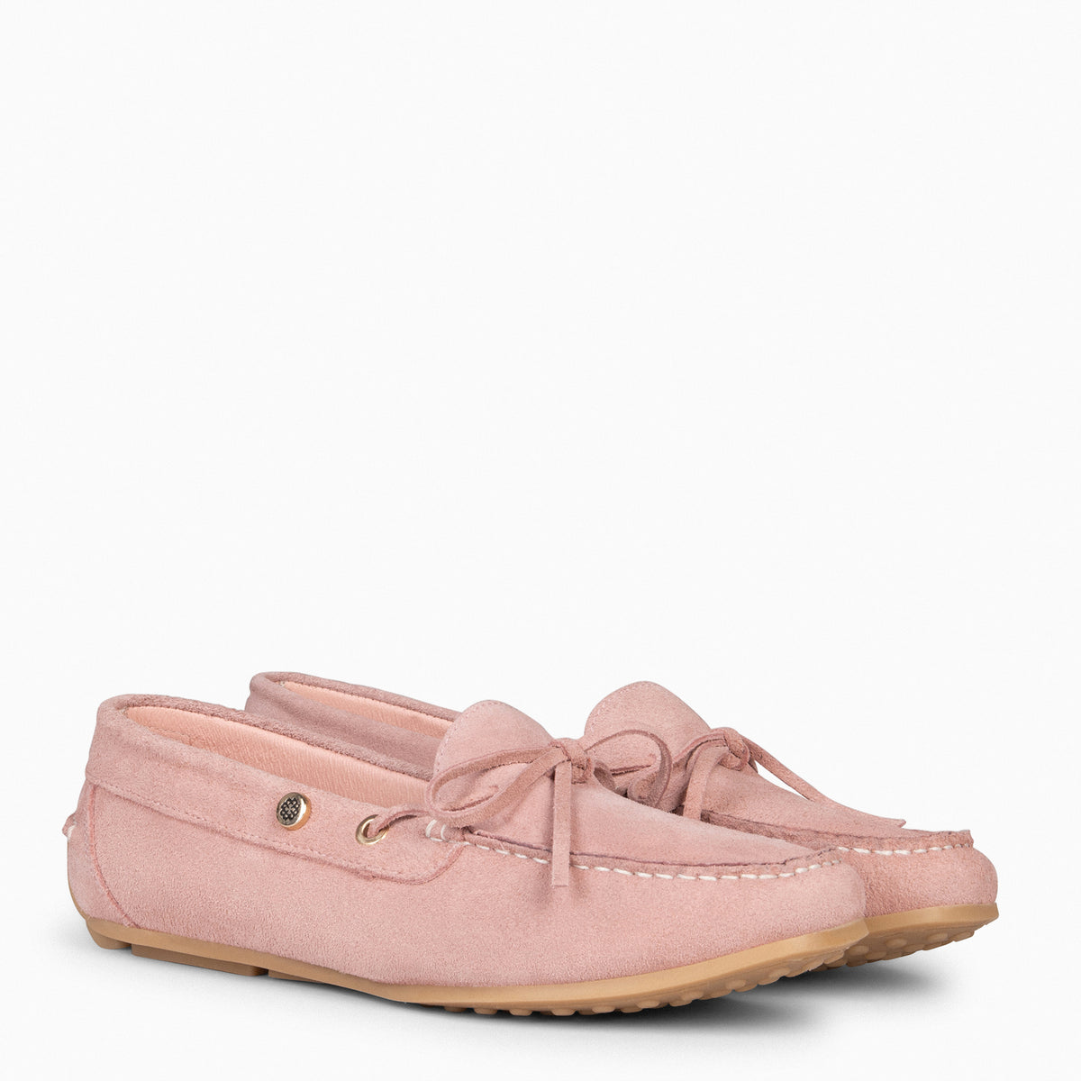 LAZO - Mocasines planos de mujer con plantilla extraíble NUDE