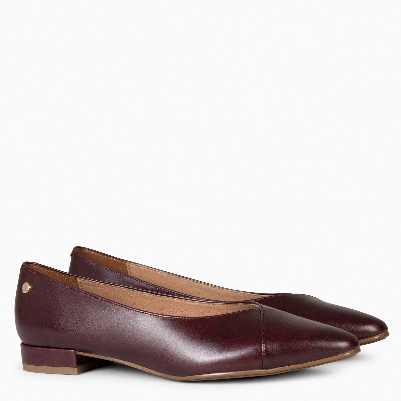 MARIE – BURGUNDY Low Heel Ballerinas