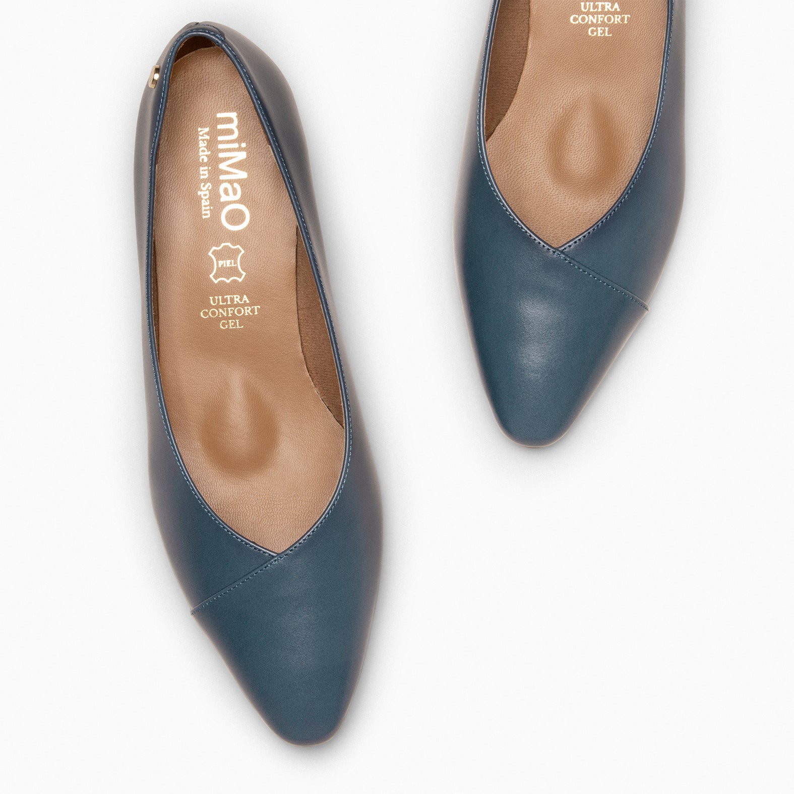 MARIE - Bailarinas tacón bajo AZUL - miMaO ®