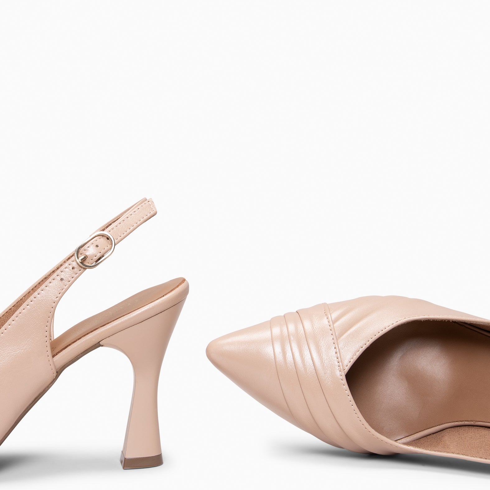 CARLA - Zapato de tacón alto destalonado NUDE - miMaO ®
