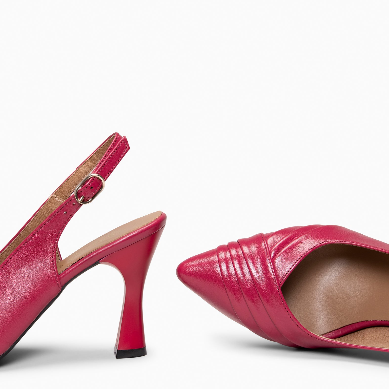 CARLA - Zapato de tacón alto destalonado CEREZA - miMaO ®