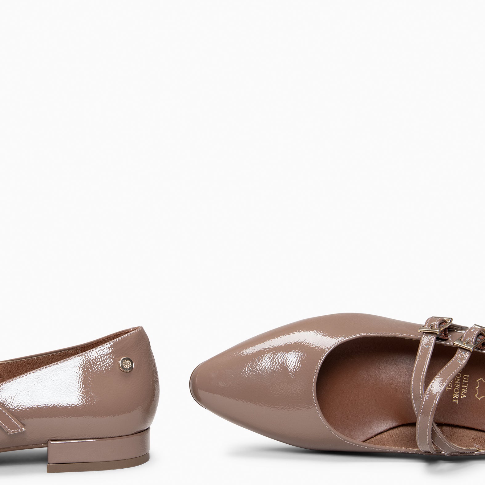 Alana - Merceditas con tacón bajo TAUPE - miMaO ®