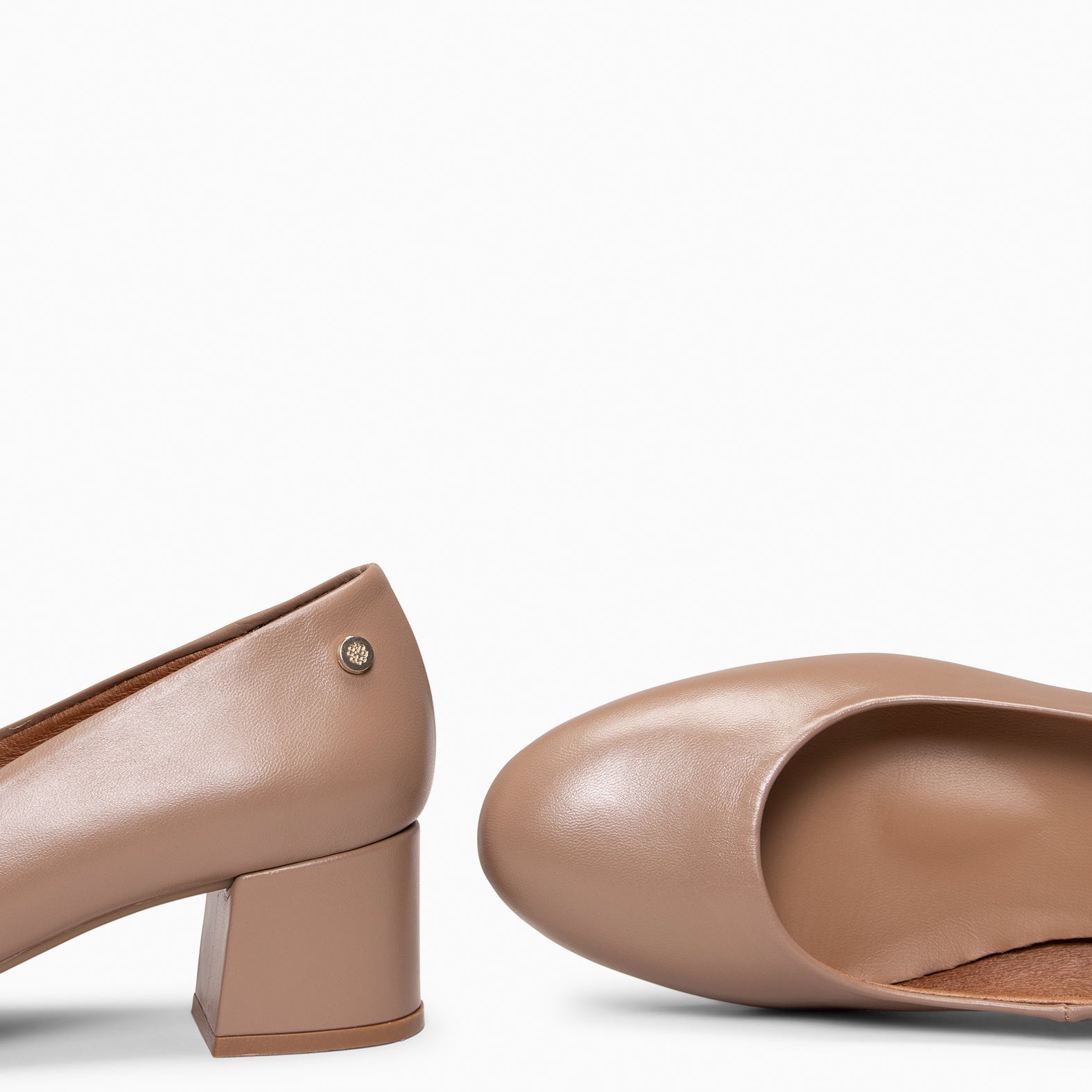 URBAN REDONDO SALÓN - Zapatos de tacón bajo de napa en BEIGE - miMaO ®