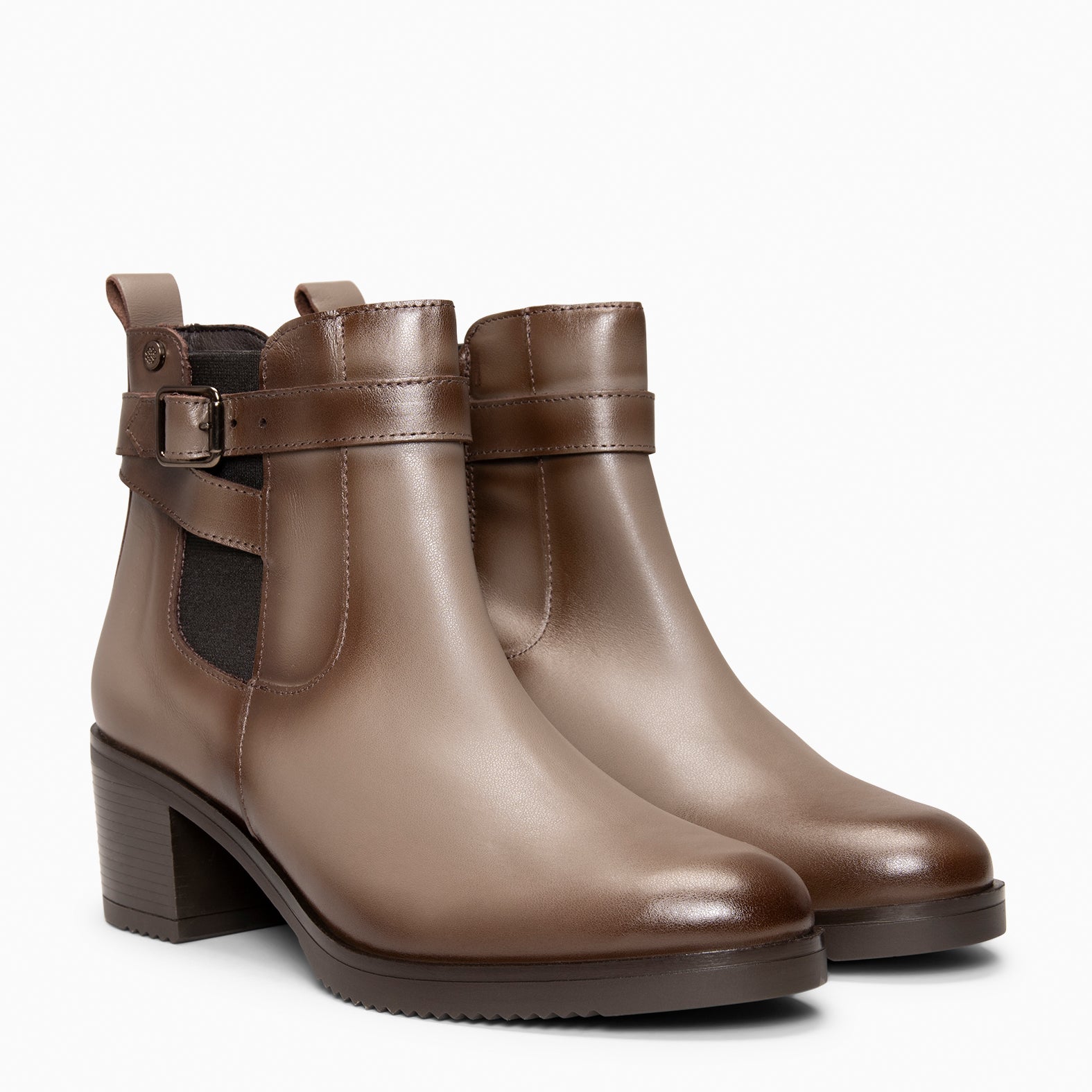 LEMY - Botines TAUPE de piel de napa - miMaO ®