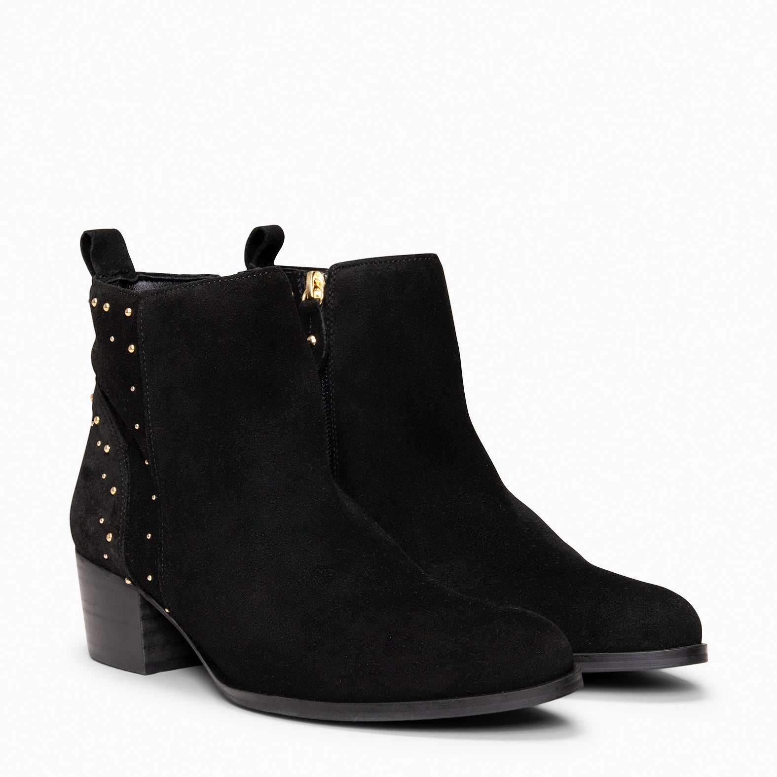 DUSTY – Botines de serraje con tachas NEGRO - miMaO ®