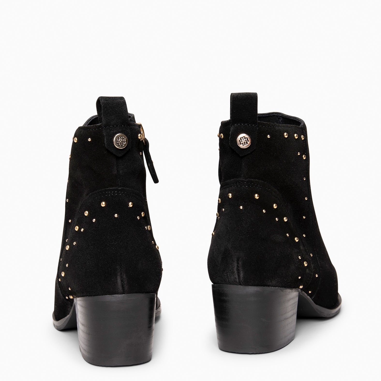 DUSTY – Botines de serraje con tachas NEGRO - miMaO ®