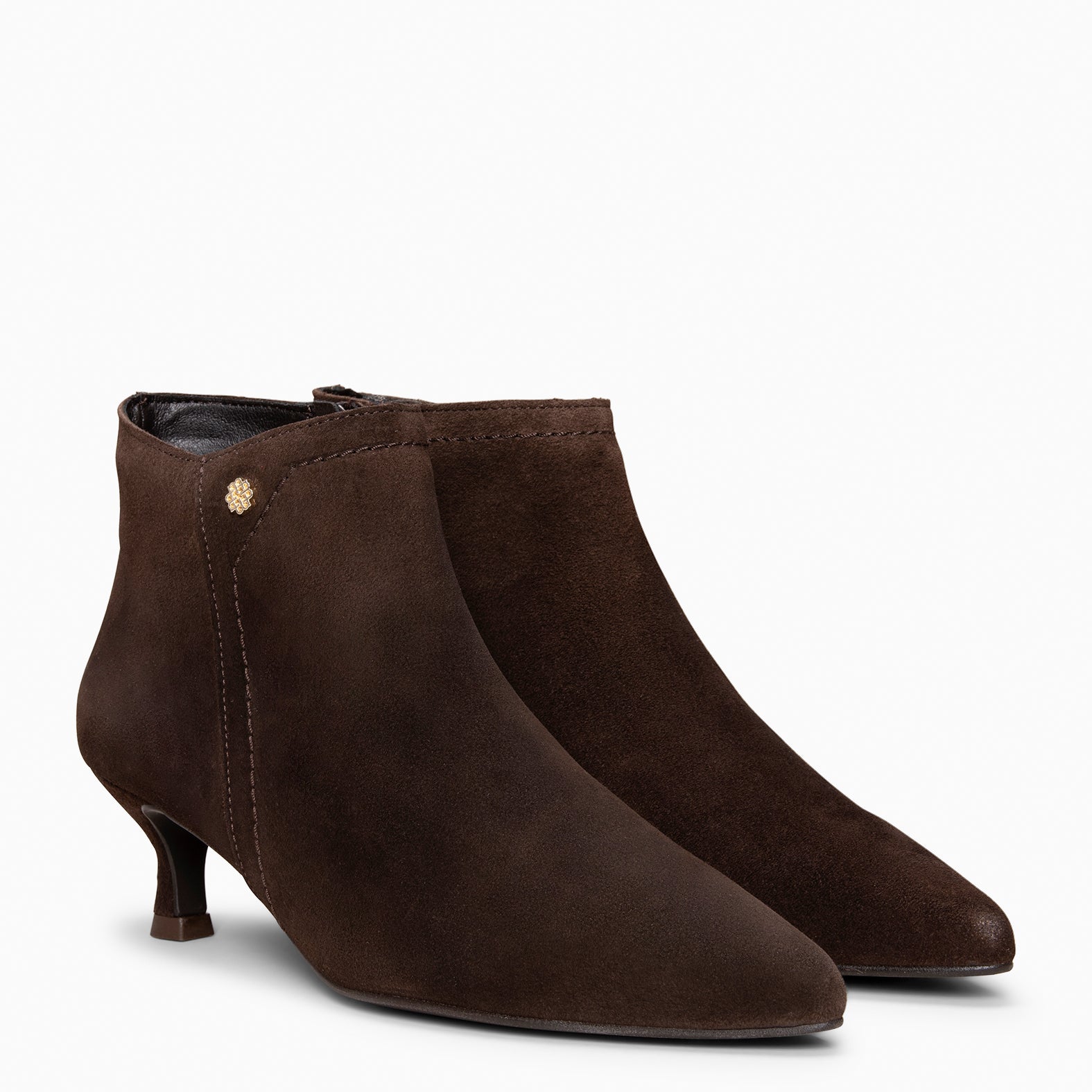 LORD – Botines tacón bajo MARRON - miMaO ®