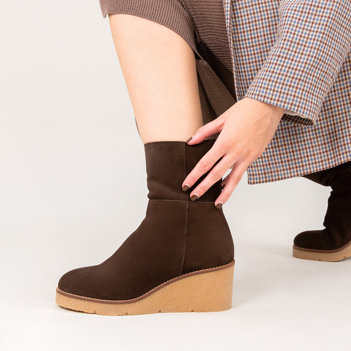 NUK - Botines con cuña alta MARRON - miMaO ®