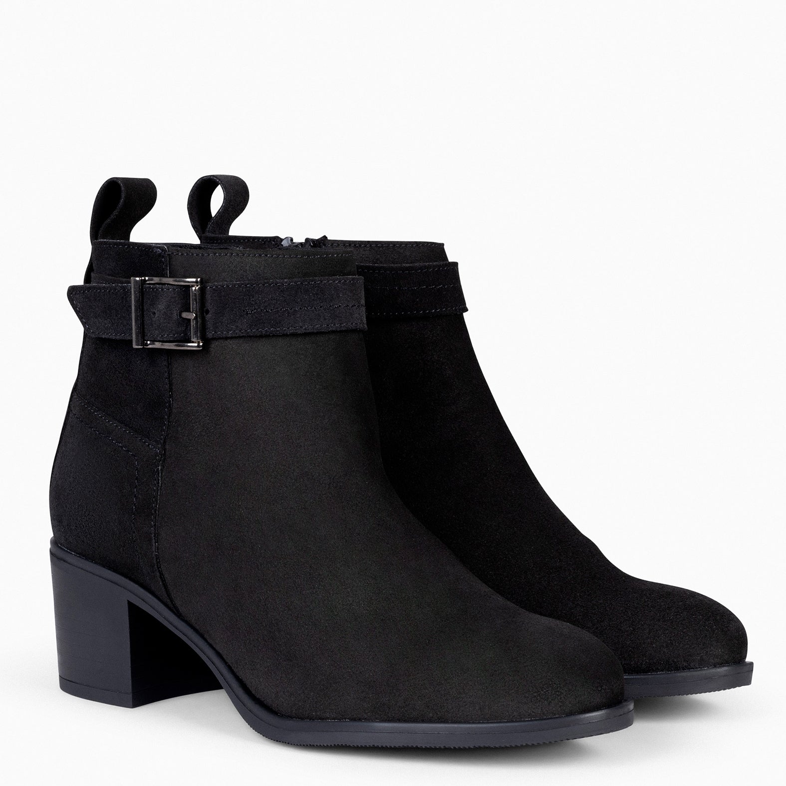 SEATTLE - BLACK Women suede leather booties