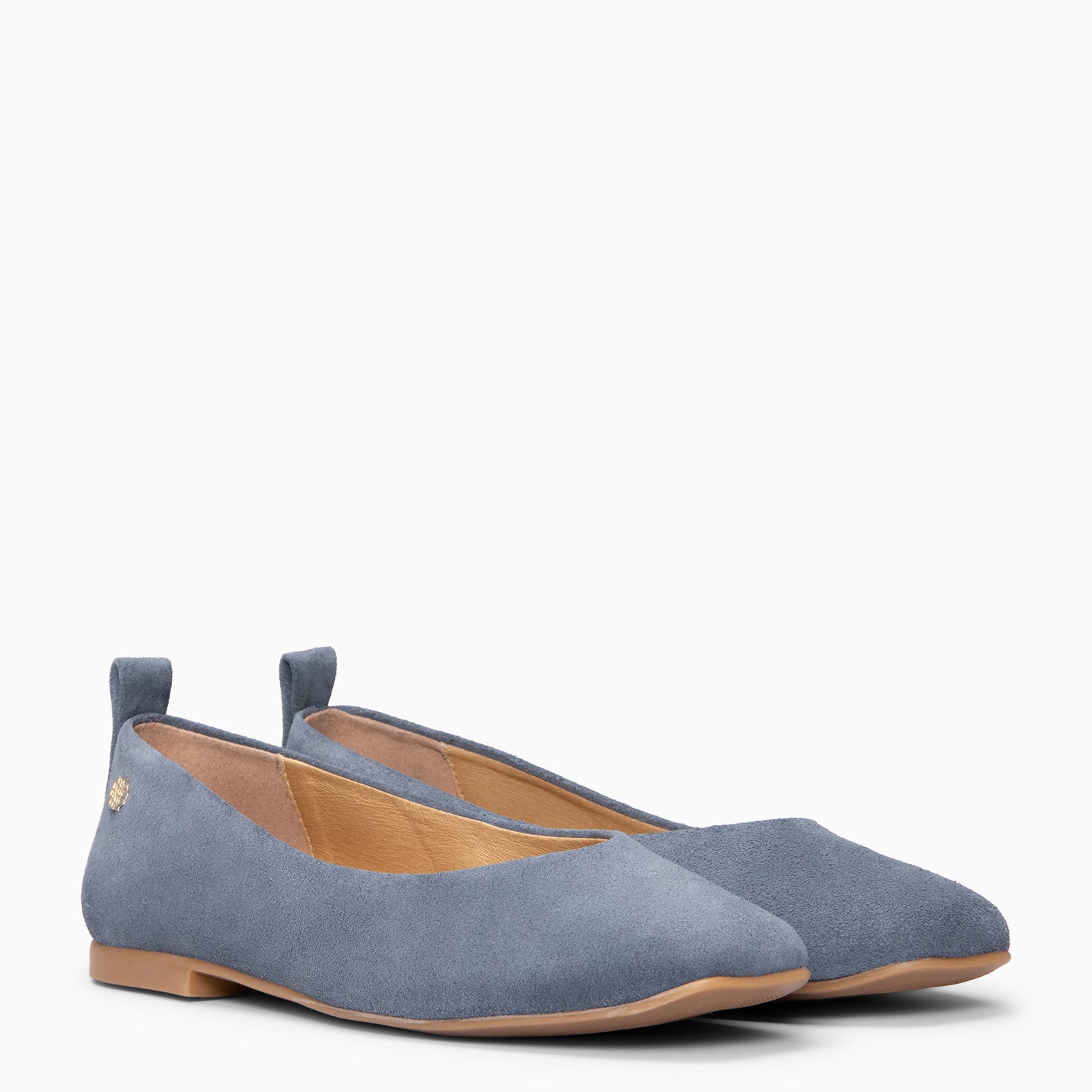 CLAUDIA - JEANS Suede low-heel ballerinas
