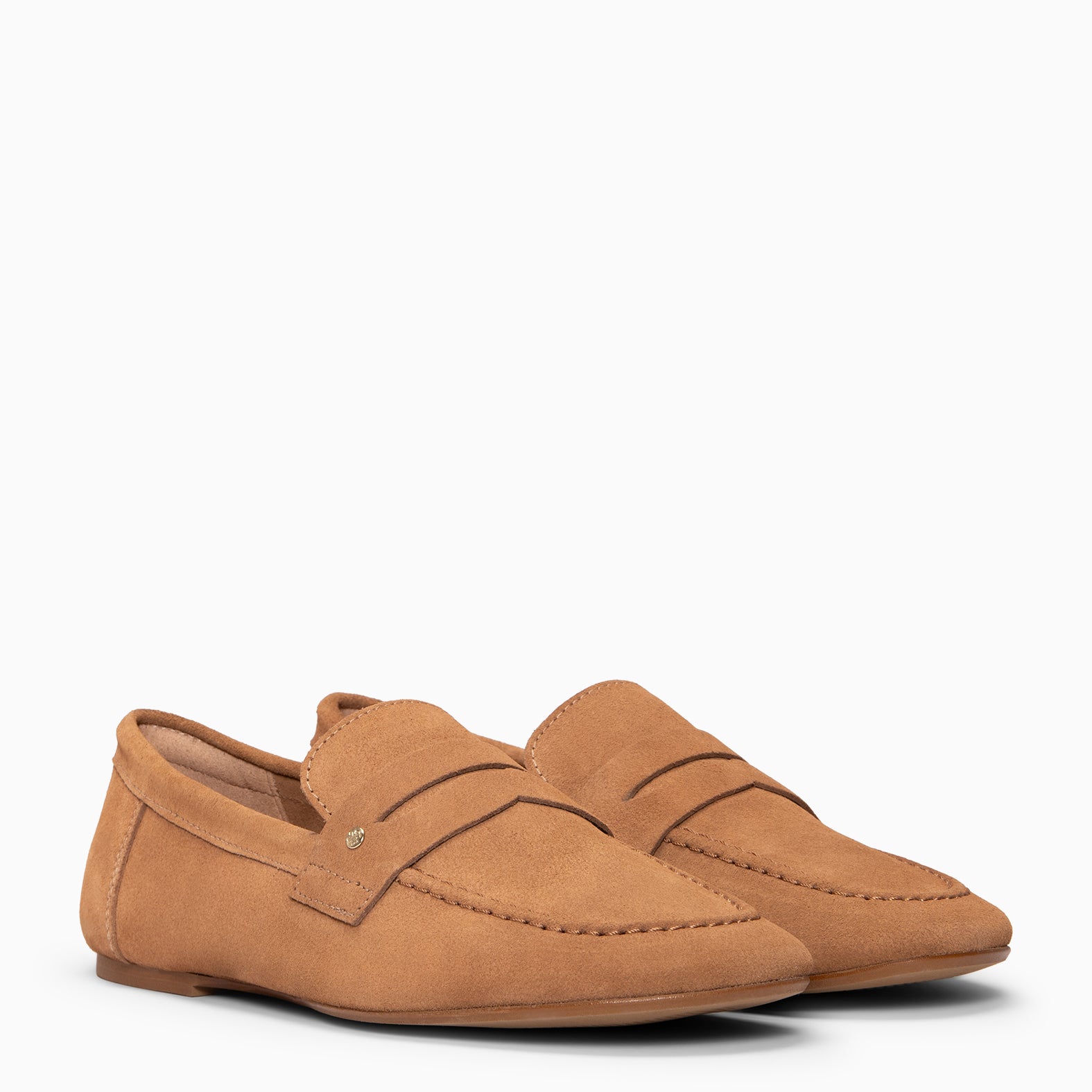 TIERRA - Mocasines de ante Baresoft CUERO