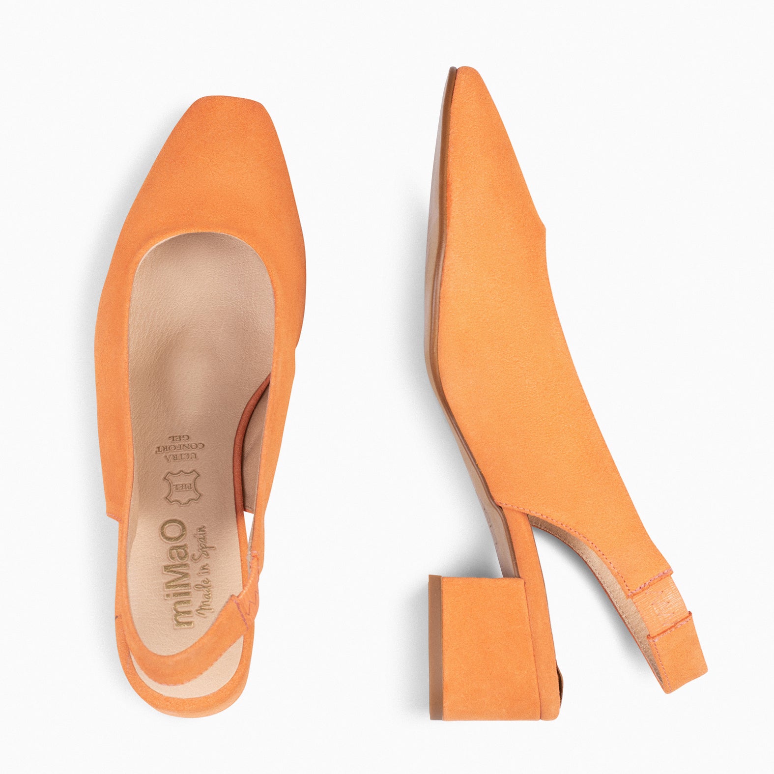URBAN LADY – Zapatos de Tacón Destalonados NARANJA