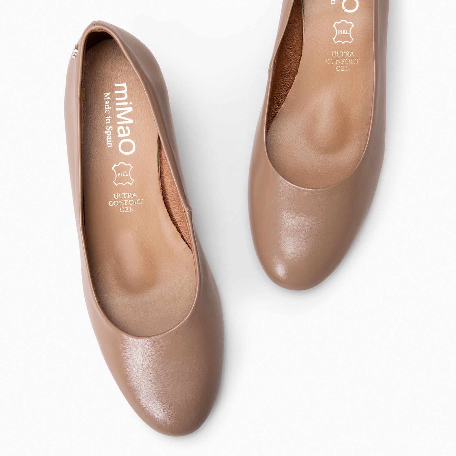 URBAN REDONDO SALÓN - Zapatos de tacón bajo de napa en BEIGE - miMaO ®