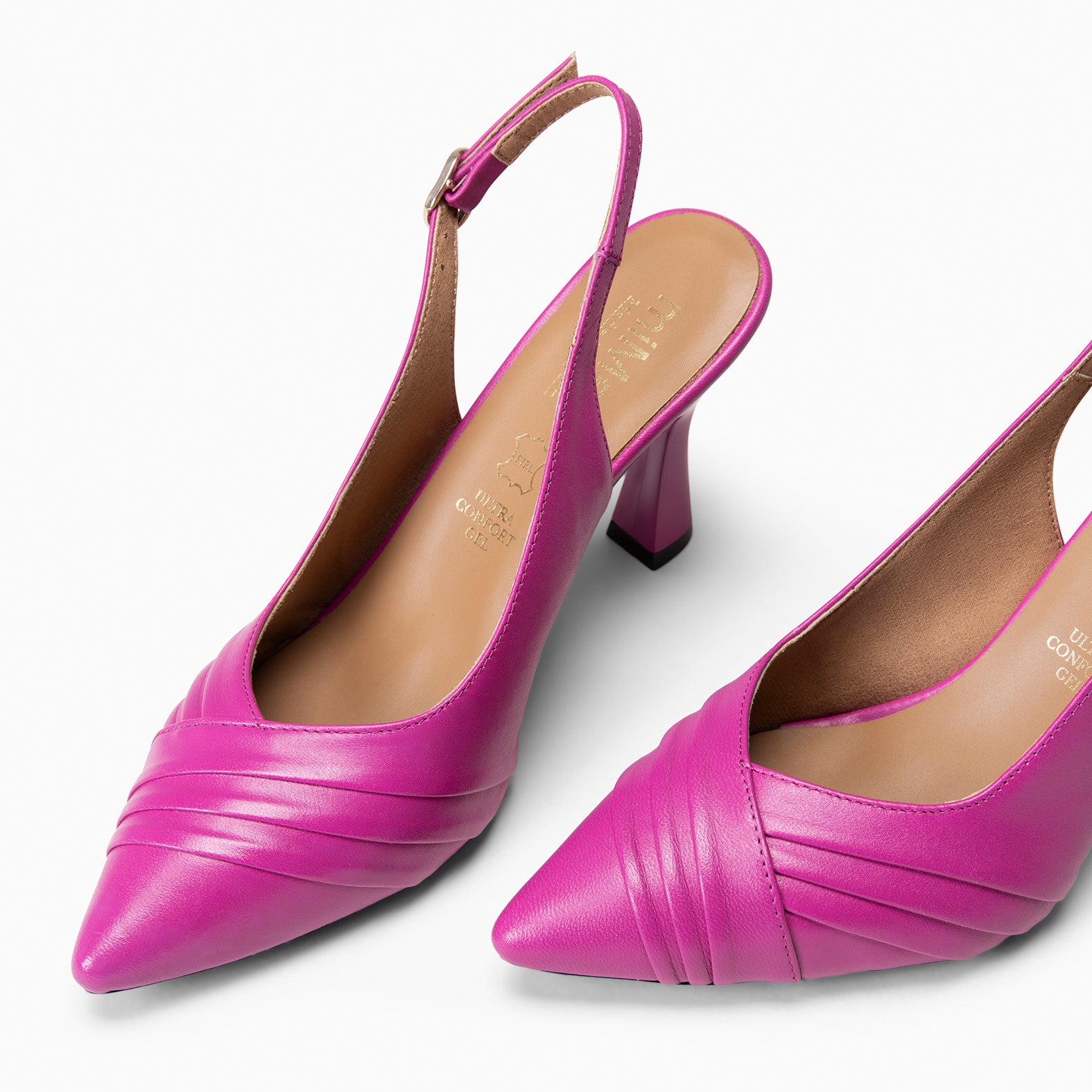 CARLA - Zapato de tacón alto destalonado BUGANVILLA - miMaO ®