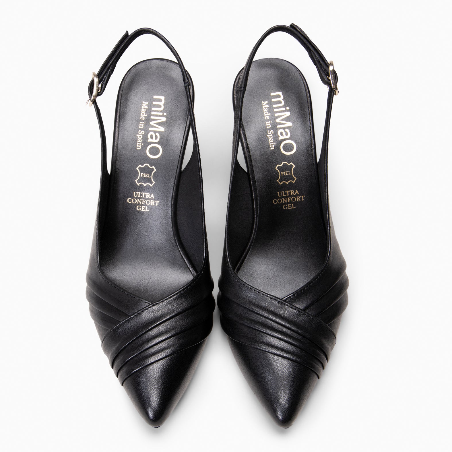CARLA - Zapato de tacón alto destalonado NEGRO - miMaO ®