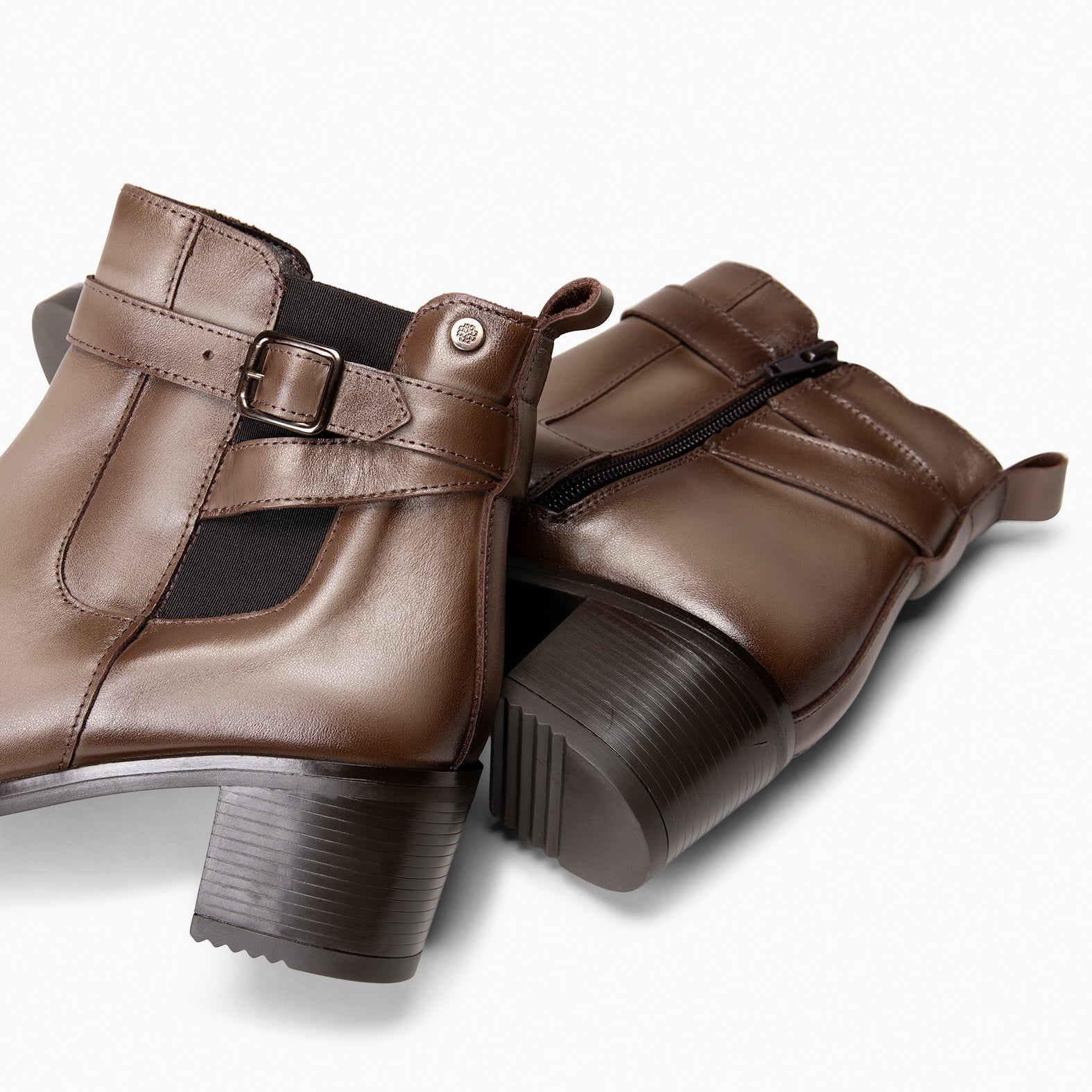 LEMY - Botines TAUPE de piel de napa - miMaO ®