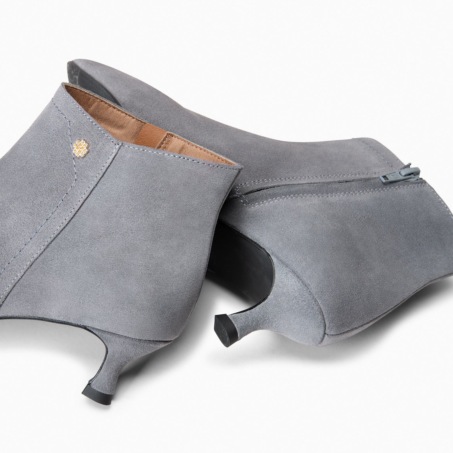 LORD – Botines tacón bajo GRIS - miMaO ®
