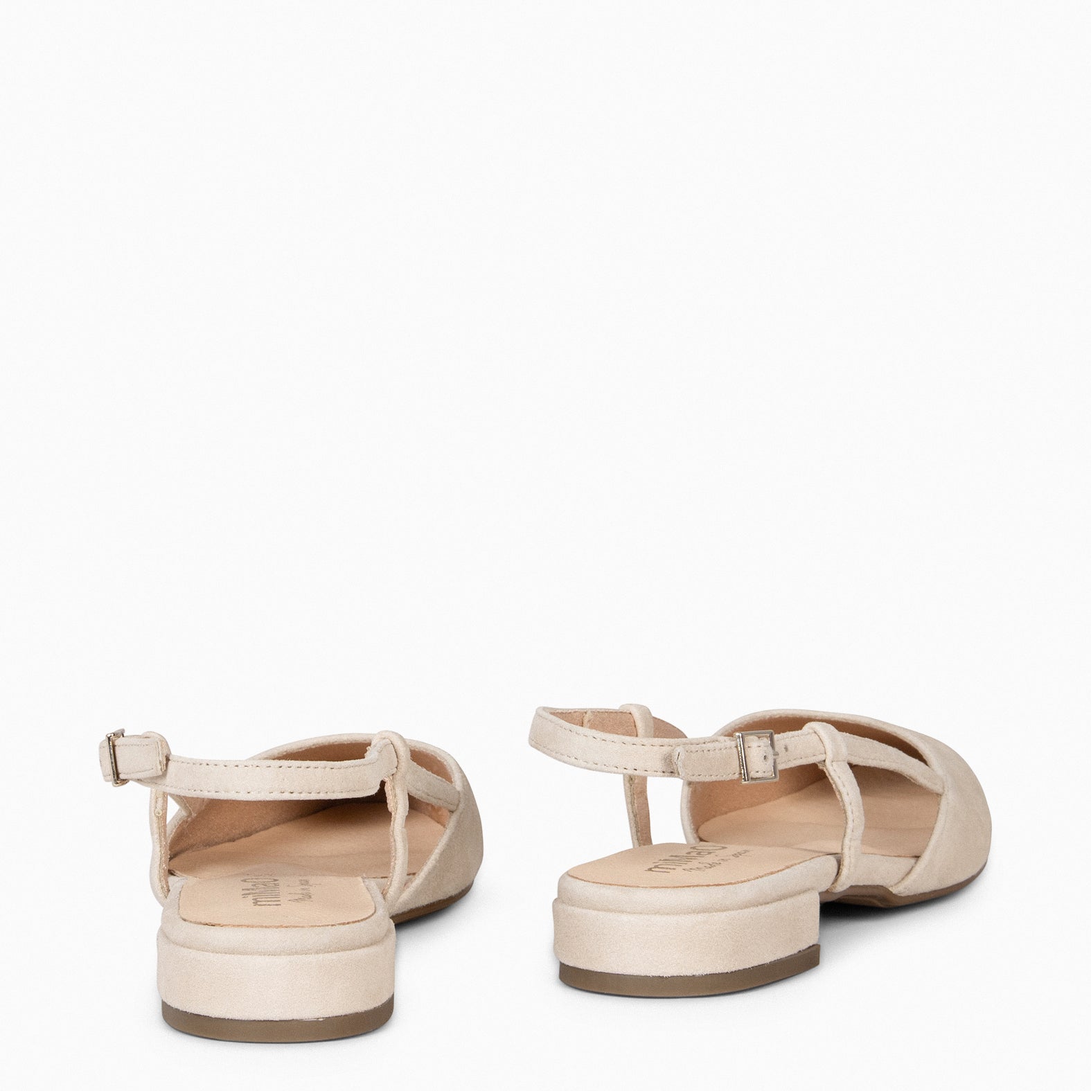 BRUNCH – Zapatos Planos Destalonados BEIGE - miMaO ®