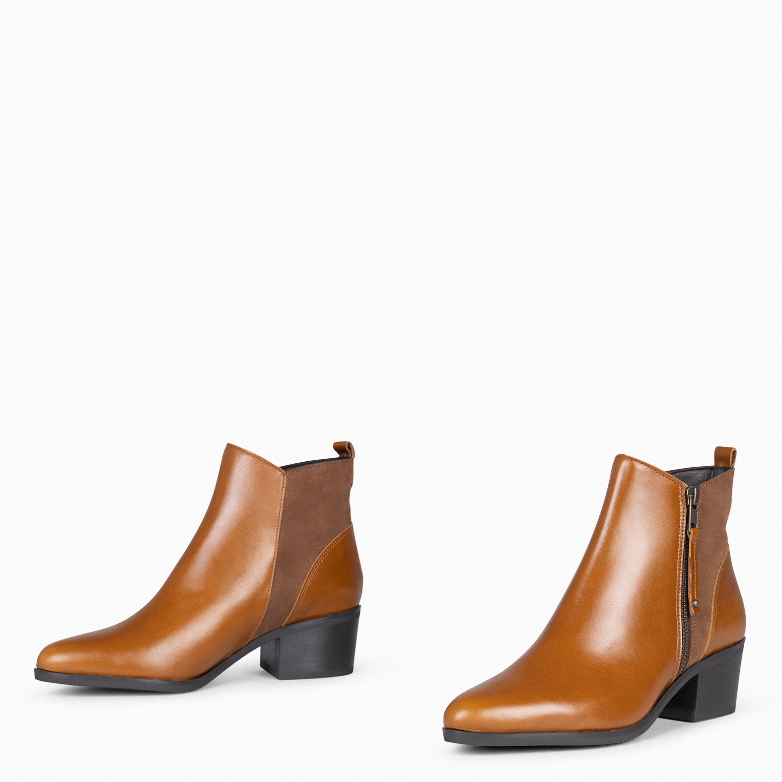 REBECCA – CAMEL Women Heeled Booties