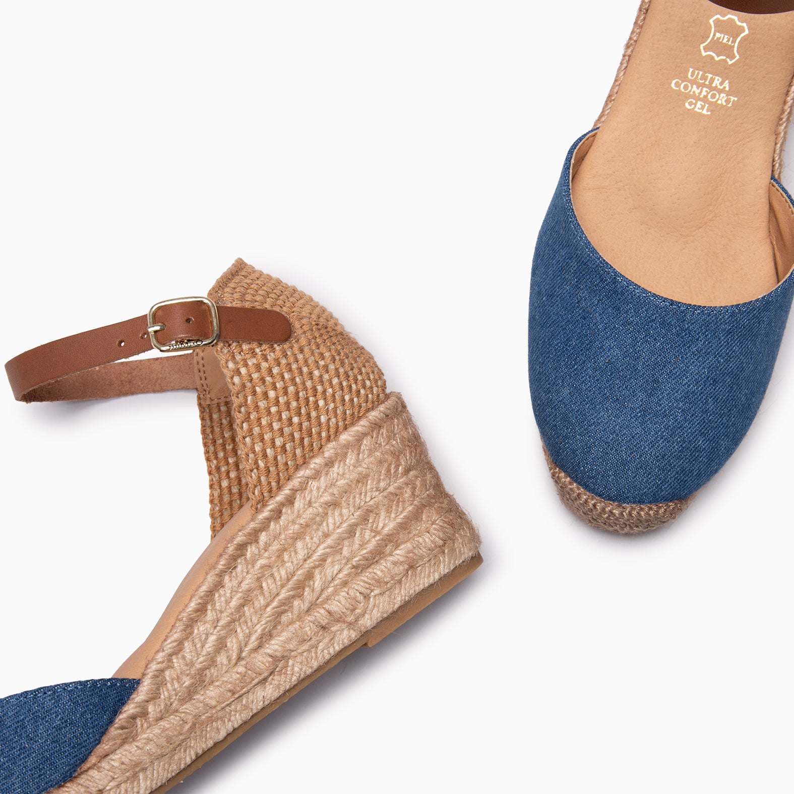 ALTEA - BLUE MID-WEDGE ESPADRILLE
