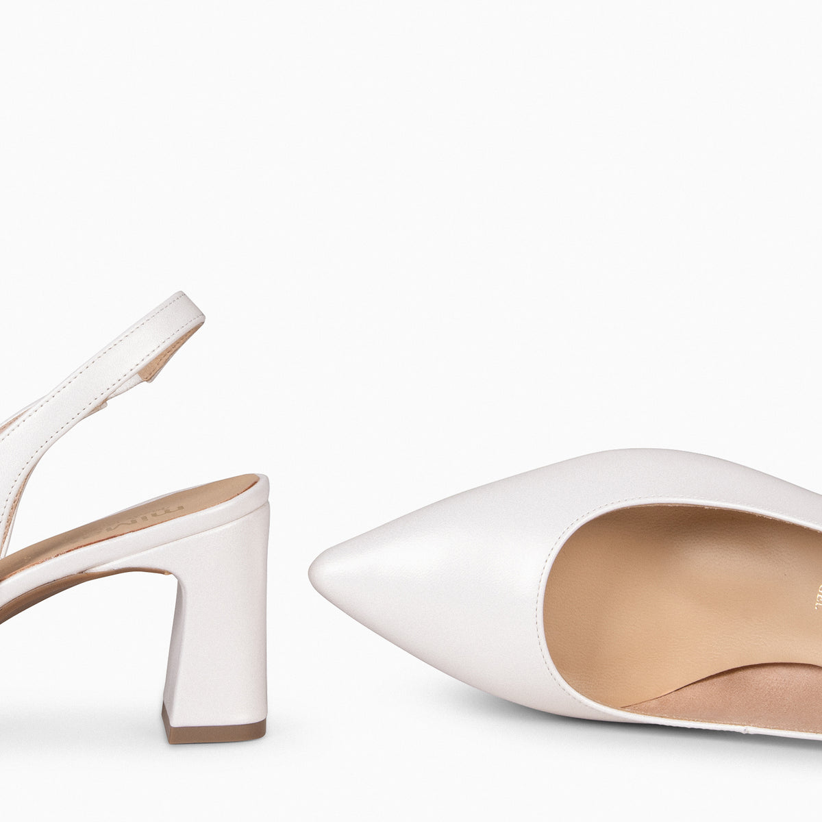 MIRIAM - Zapato de novia destalonado NÁCAR