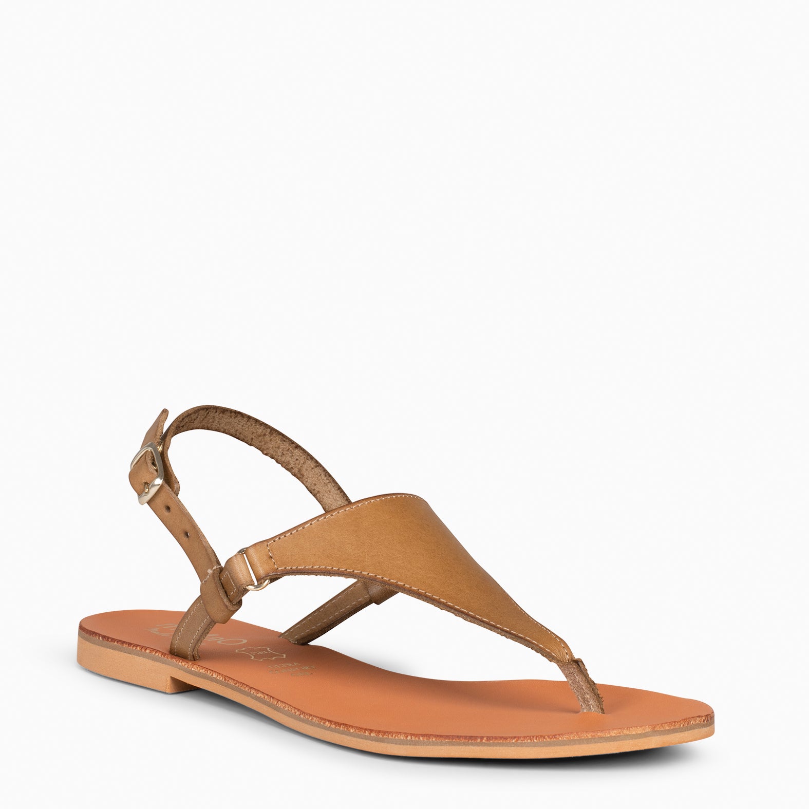 GAZANIA - Sandalias de dedo para mujer CAMEL con hebilla
