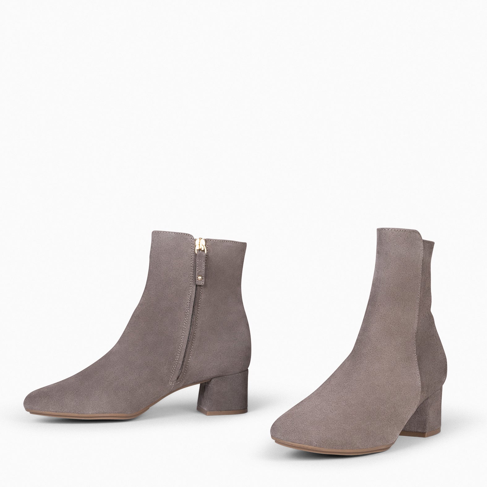 MAIA - Botín Serraje Mujer TAUPE - miMaO ®