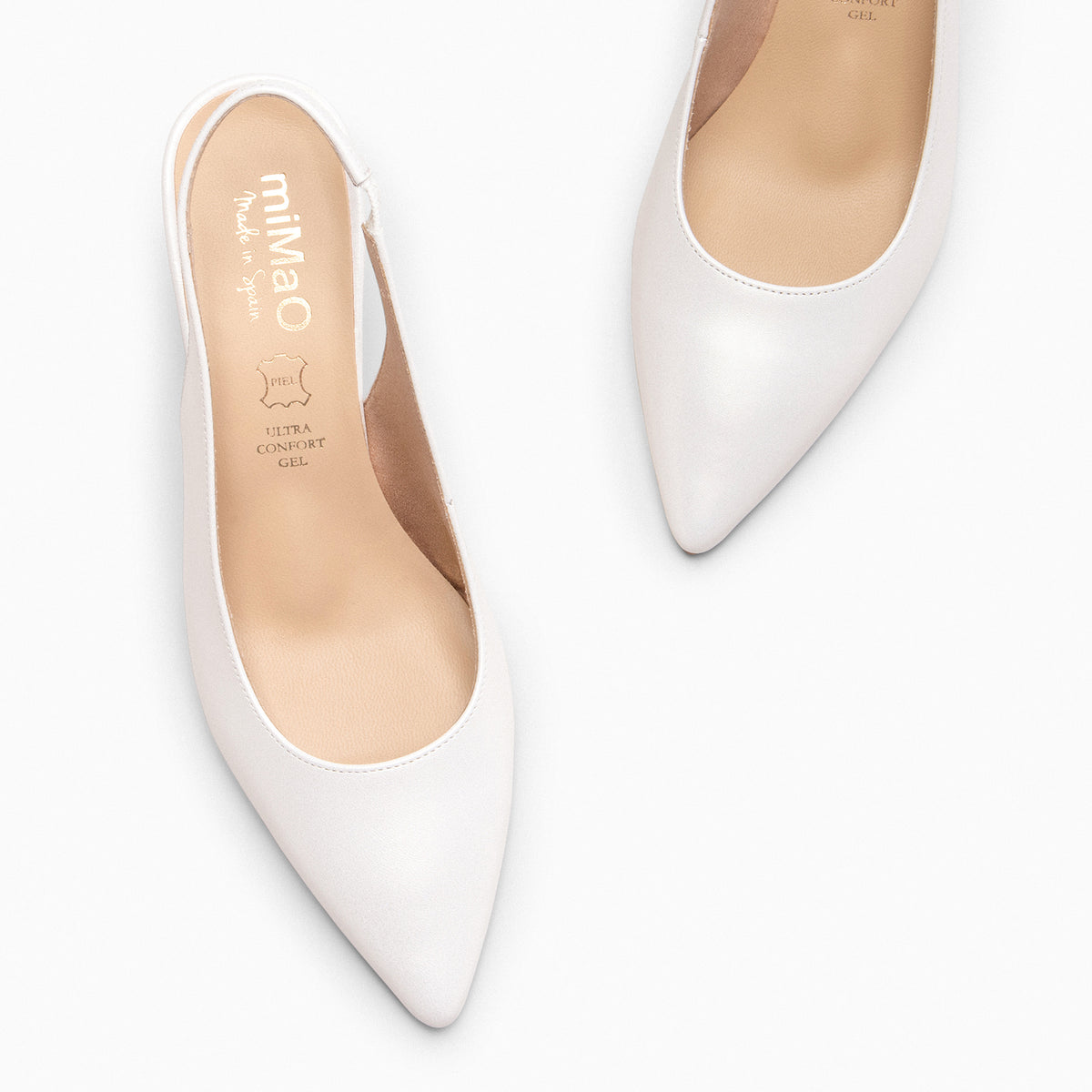 MIRIAM - Zapato de novia destalonado NÁCAR