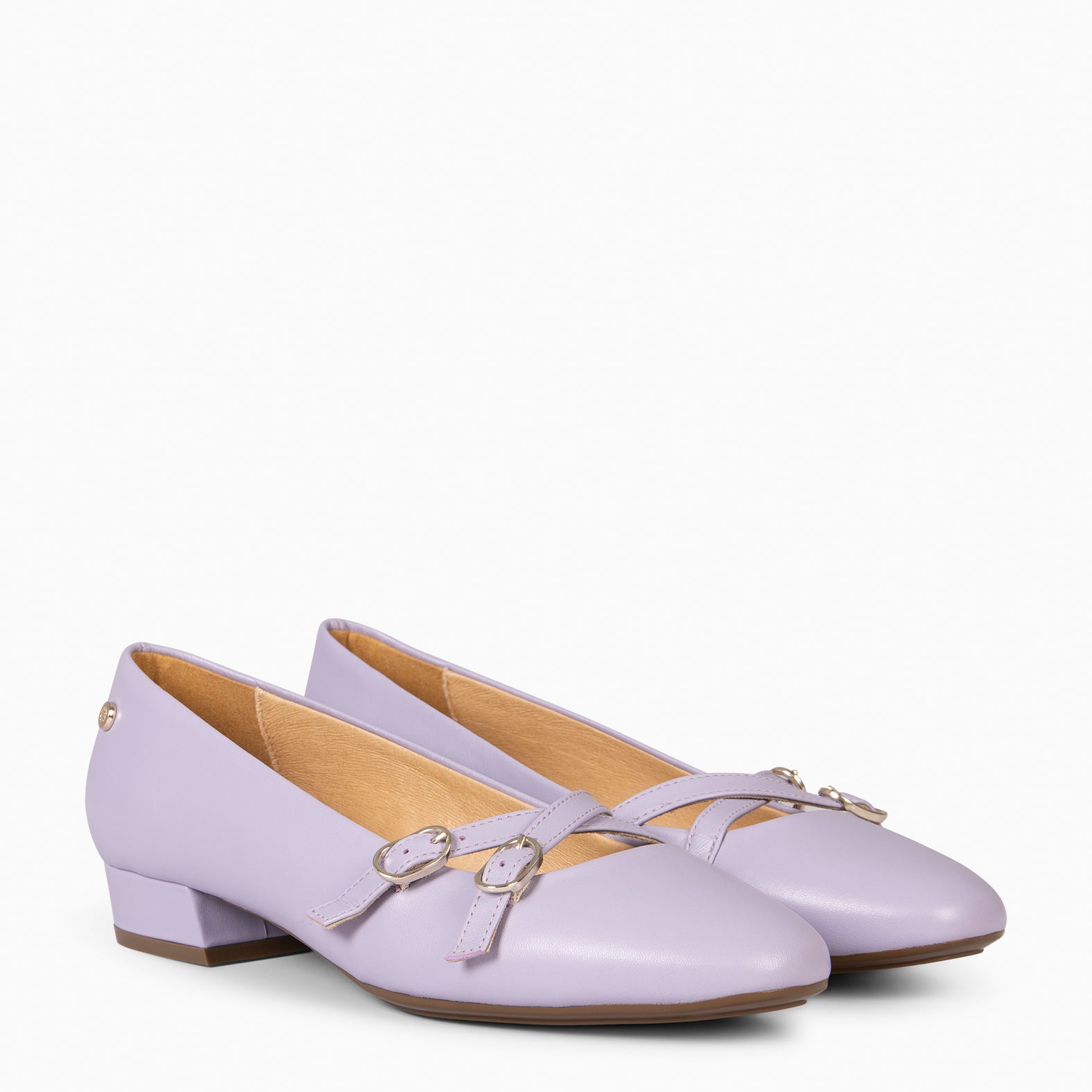 LINDA - MERCEDITAS CON TIRAS CRUZADAS MALVA - miMaO ®