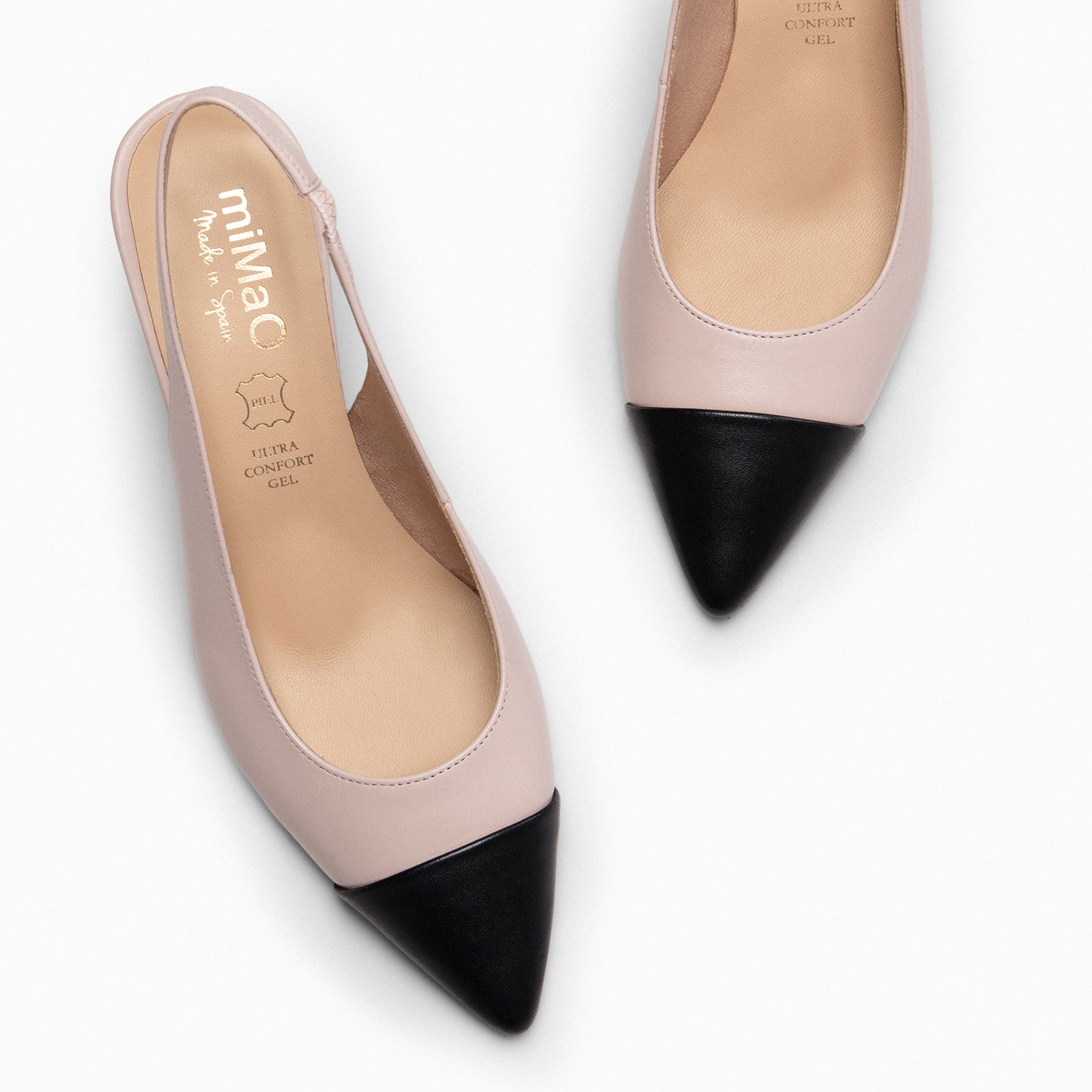 DIANA - Zapato NUDE puntera afilada NEGRO - miMaO ®