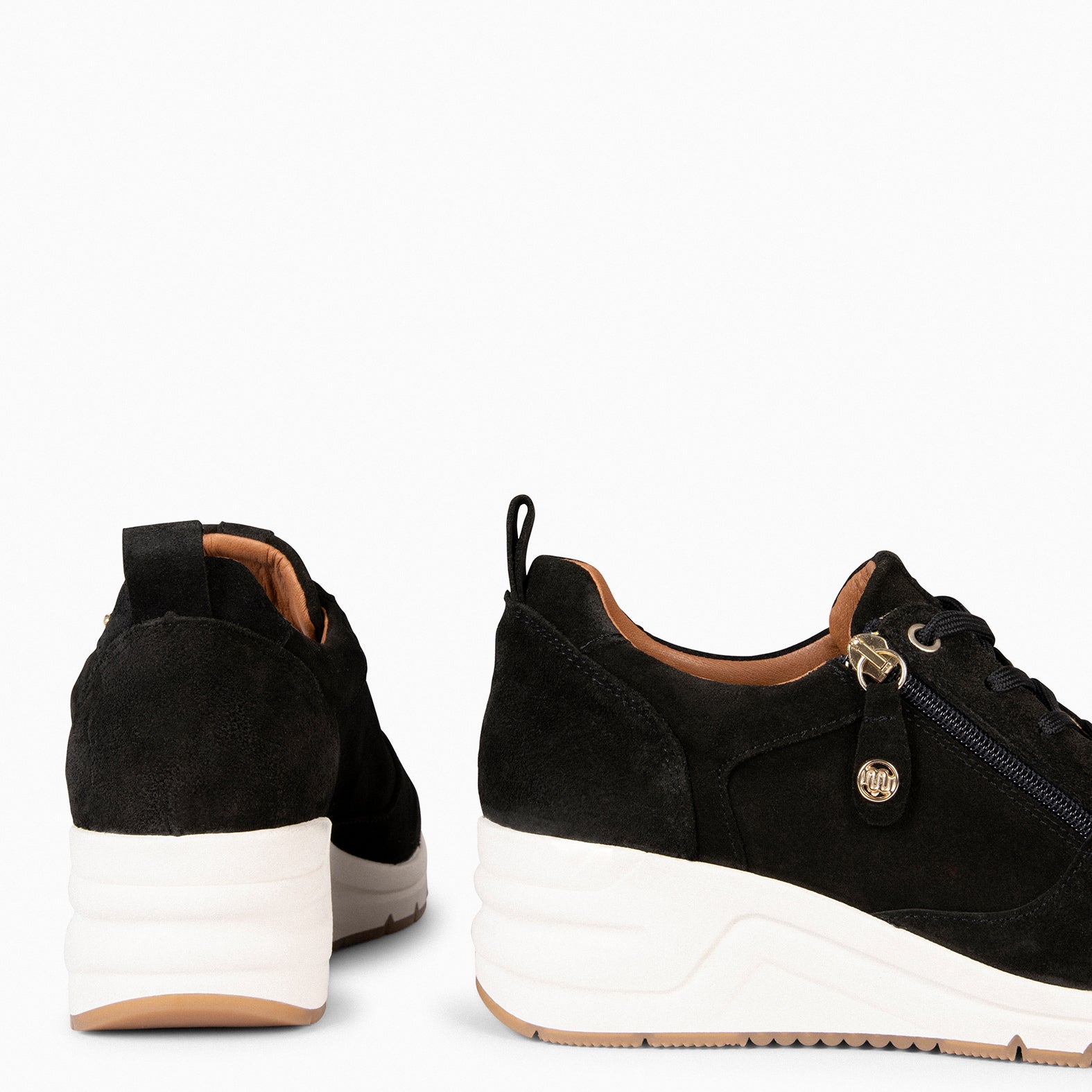 ARLES – Zapatillas deportivas con adorno cremallera NEGRO - miMaO ®