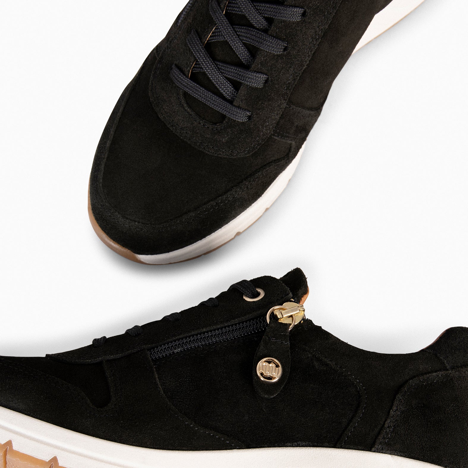 ARLES – Zapatillas deportivas con adorno cremallera NEGRO - miMaO ®