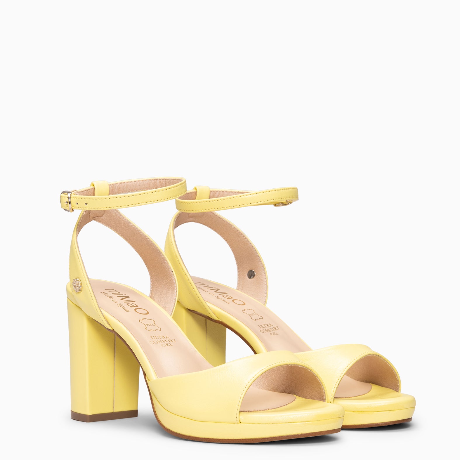 DALIDA - YELLOW Slingback block heel sandals