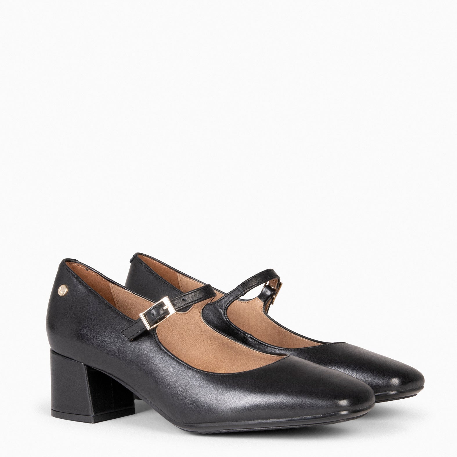 BELLA - Zapatos con pulsera y puntera cuadrada NEGRO - miMaO ®