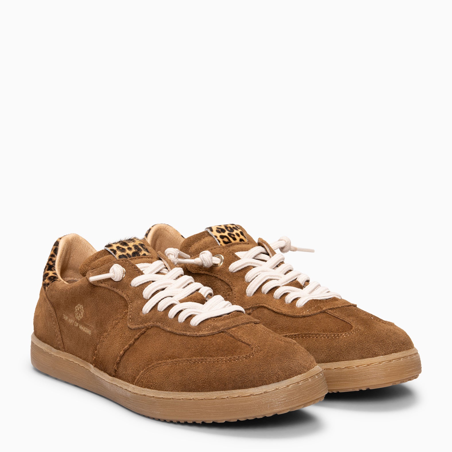 STÜDIO 01 - Baskets pour femme en cuir MARRON LÉOPARD